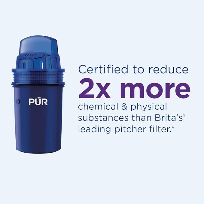 PUR 7-Cup Water Filter Pitcher, Great-Tasting Water, Dishwasher Safe, Faster