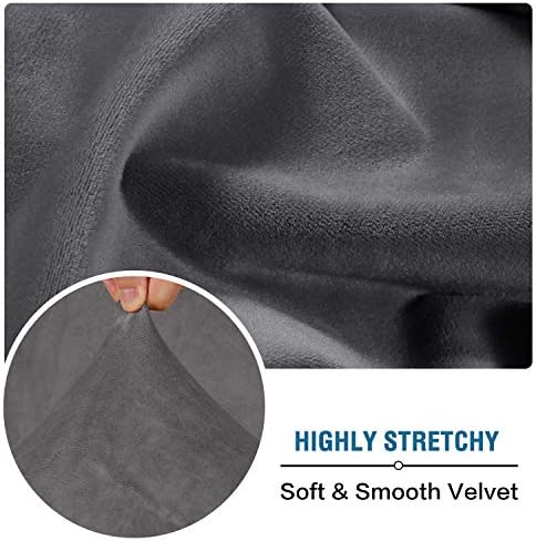 H.VERSAILTEX Velvet Stretch Couch Cushion Cover Plush Cushion Slipcover for C...