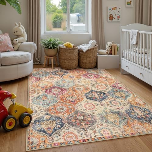 Lahome Moroccan Area Rugs 9x12 Living Room, Soft 9x12 Rugs for Bedroom