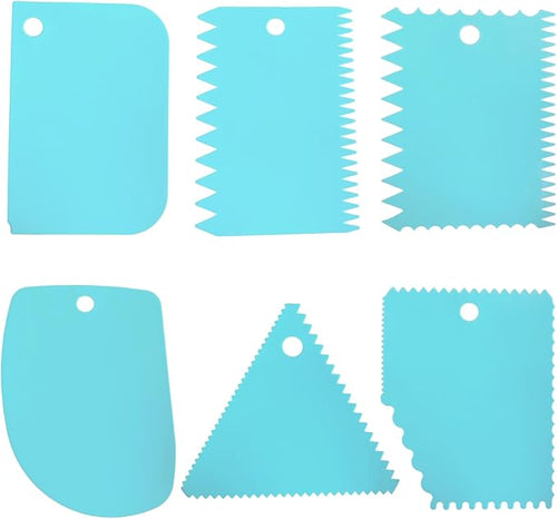 6pcs Cake Scraper Decorating Comb and Icing Smoother Reusable Bread Cream Pizza by YQBOOM