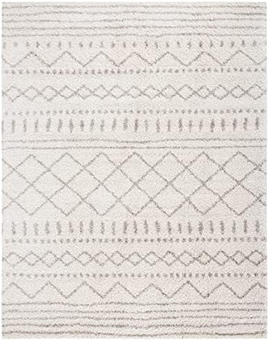 SAFAVIEH Arizona Shag Rug 6'7"x9'2", Soft Plush Boho Ivory ...