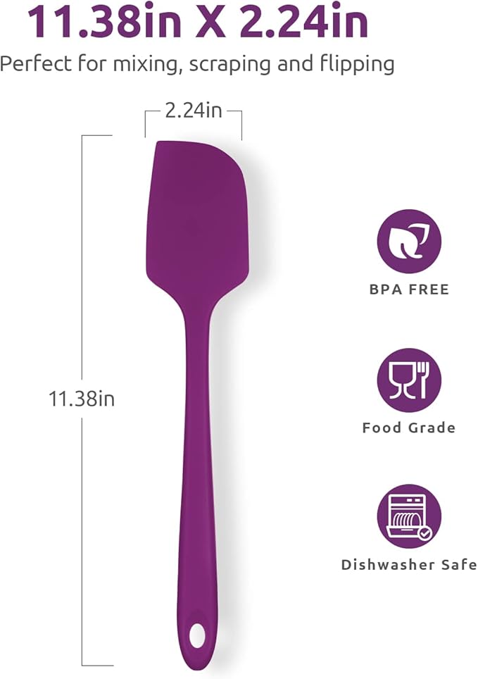 Heat Resistant Silicone Large Spatula: U-Taste 600ºF High Heat Flexible 11.38in - Image 2