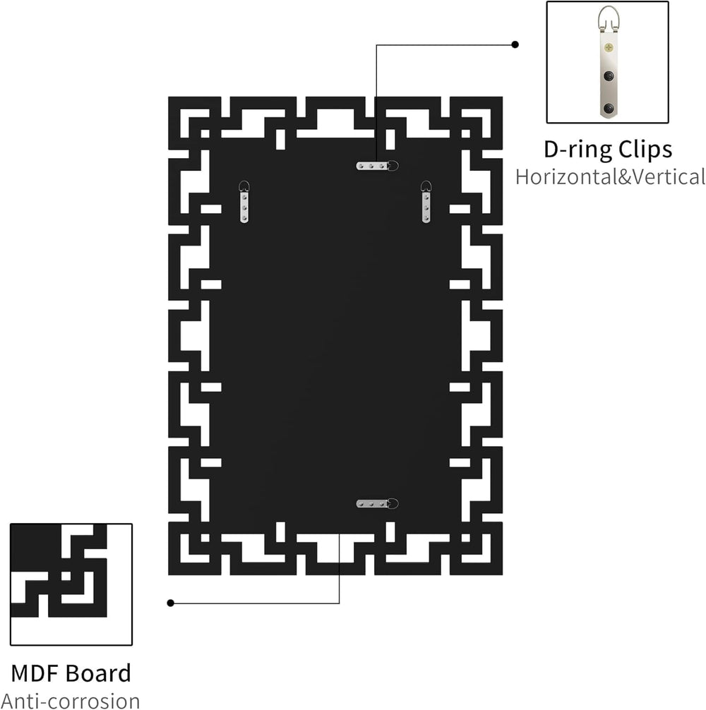 KOHROS 28"x 40" Large Rectangle Wall Mirror for Living Room Decor, ...