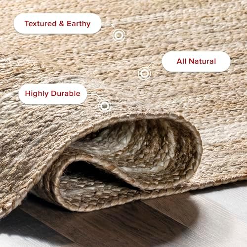 nuLOOM Rikki Off White Bordered Power Loomed Area Rug, 5' x 8'