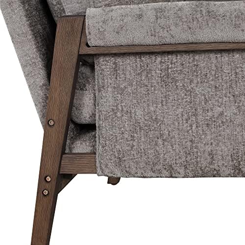 Roundhill Furniture Kelly Mid-Century Modern Accent Armchair, Gray
