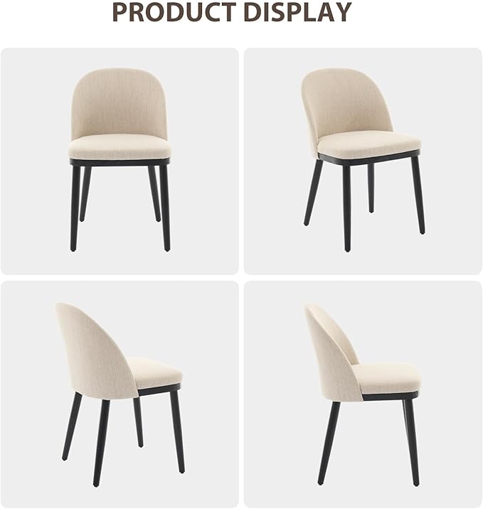 Garvee Wooden Dining Chairs Set of 4, Upholstered Kitchen Dining Room Chair, ...