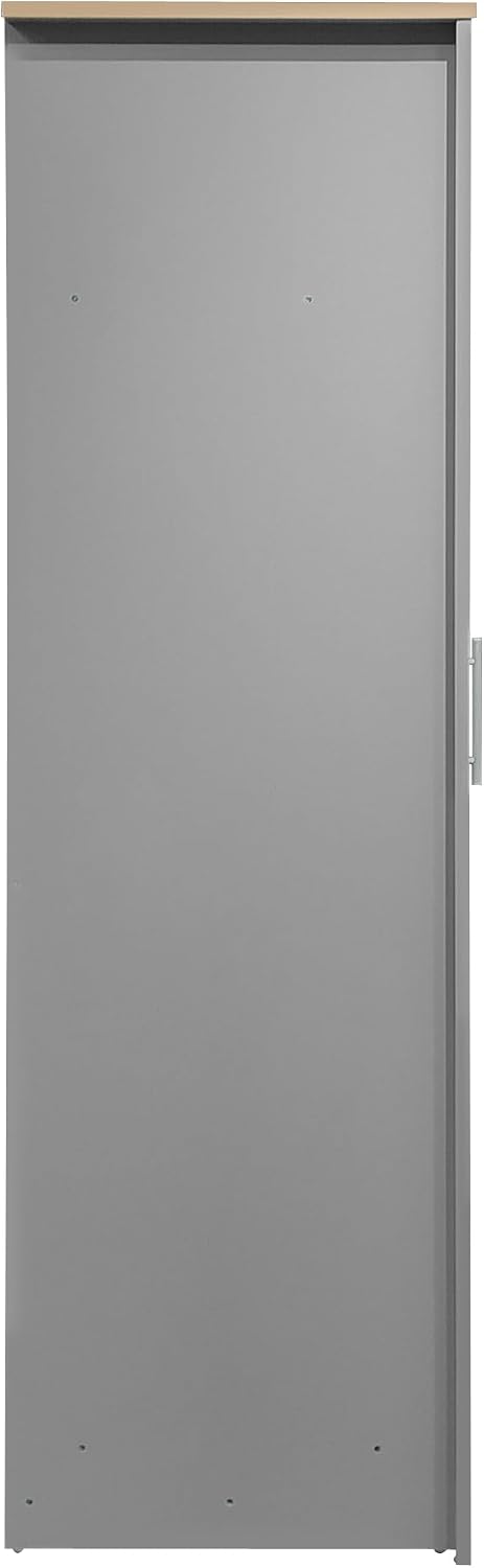 3 Doors Armoire Wardrobe Closet with 2 Drawers, 67.9" H Wooden Closet Wa...