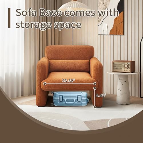 33.86" Accent Chairs, Modern Velvet Fabric Arm Chair Comfy Upholstered A...