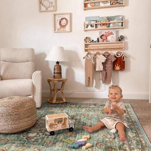 10x14 Area Rugs for Living Room: Washable Oriental Non Slip Soft Rug