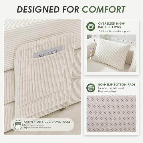 78" 5-in-1 Convertible Futon Sofa Bed, Boneless Couch for Living Room