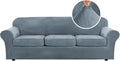 H.VERSAILTEX High Stretch Sofa Slipcover 4 Piece Cover Velvet Furniture by HVERSAILTEX