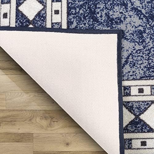 Antep Rugs Alfombras Modern Bordered 8x10 Non-Skid (Non-Slip) Low Profile Pil...