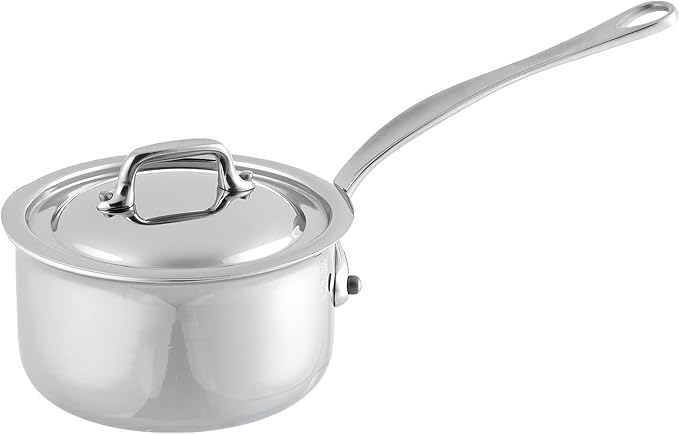 Mauviel M'Cook 5-Ply Polished Stainless Steel Sauce Pan - Image 3