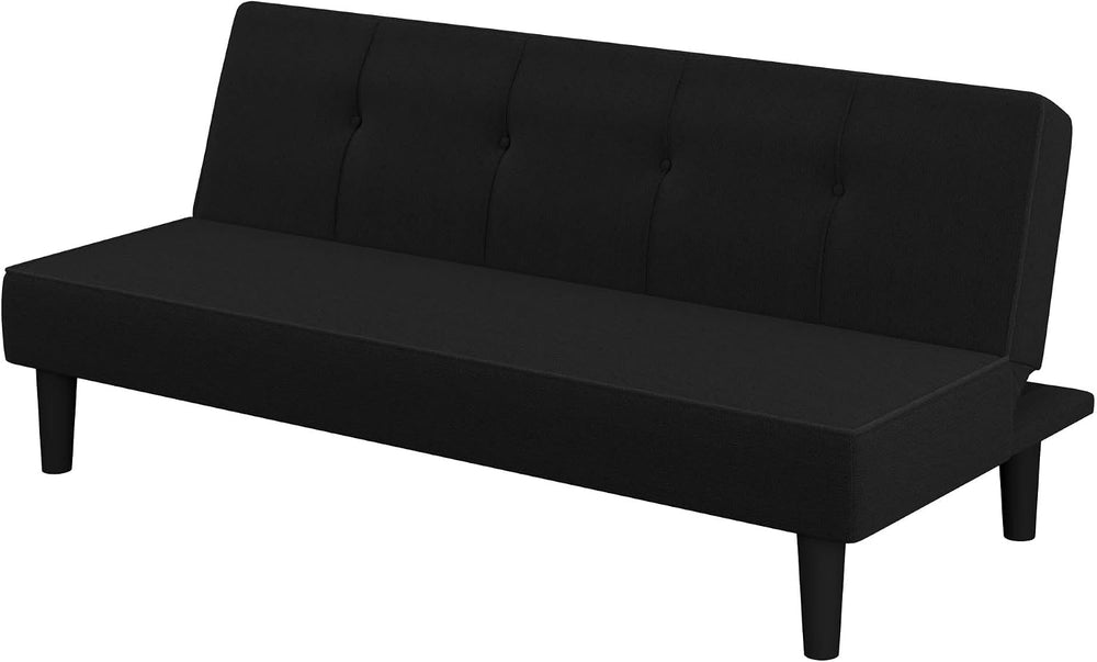 Serta Futon Twin Sofa Bed, Smaller, Black
