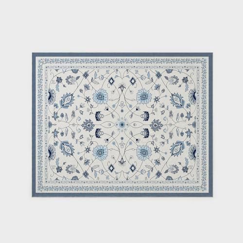 EverGrace Area Rugs for Living Room 8x10, Boho Floral Faux Wool Indoor Outdoo...