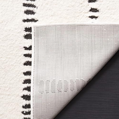 SAFAVIEH Melody Collection Area Rug - 9' x 12', Ivory & Black, Mo...