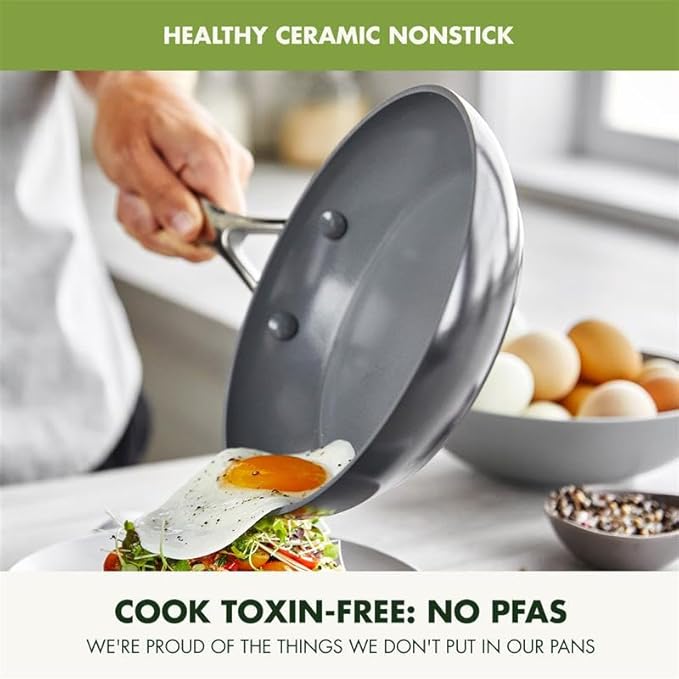 GreenPan Valencia Pro Ceramic Nonstick 11” Frying Pan Skillet, Hard Anodized - Image 3