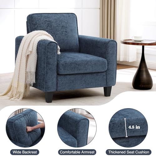 Accent Chairs for Living Room, Upholstered Living Room Chairs, Mid Century Mo...