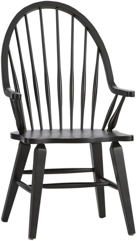 Liberty Furniture Industries Windsor Back Arm Chair, W25 x D25 x H41, Black