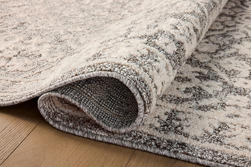 Loloi Magnolia Home Gigi Grey/Ivory 5'-3" x 7'-6" Area Rug