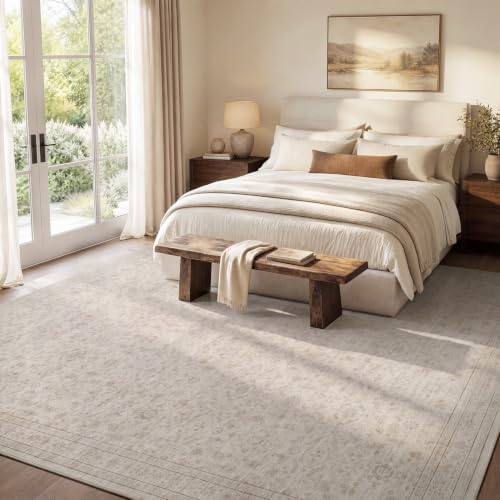 AMOAMI 8x10 Large Area Rug for Living Room, Non-Slip Machine Washable Soft Lo...