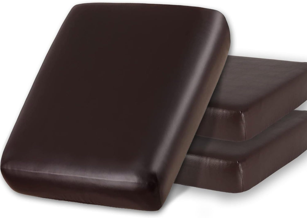 PU Leather Sofa Cushion Covers Sofa Seat Slipcover with Elastic Bottom Waterp...