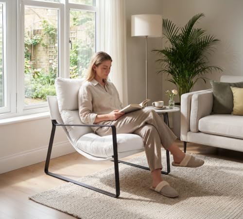 HEAH-YO Modern Accent Chair, Comfy Living Room Chair with Removable Cushion a...