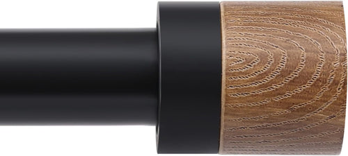boho rustic adjustable wood curtain rod 32-88 inch, main product view