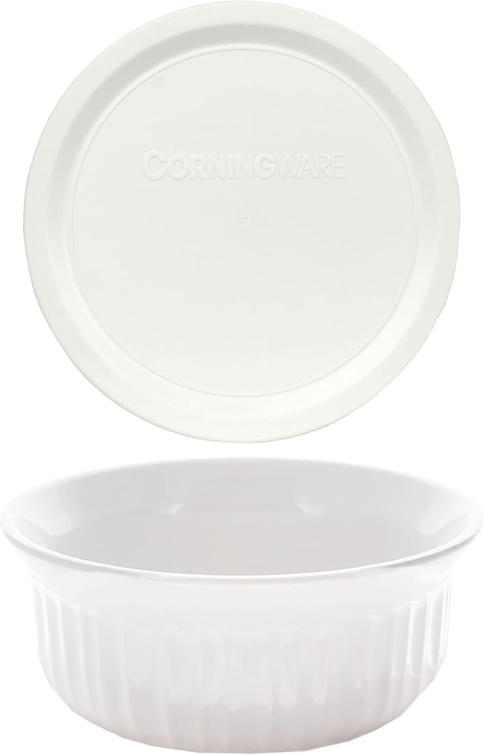 CorningWare FS16 16oz Round French White Casserole Dish w/F-16 French White - Image 2