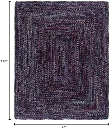 SAFAVIEH Braided Area Rug 8x10, Large Purple & Blue BRD210V