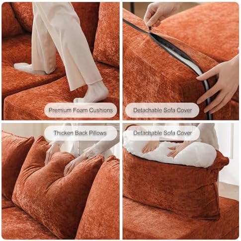 Rexulqo Oversized Accent Chair with All Seats Storage,Comfy Living Room Chair...