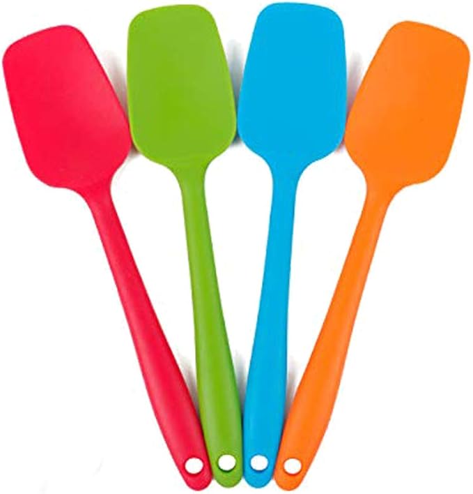 4 Piece Silicone Spatulas Heat Resistant 11inch Large Rubber Spatulas - Image 2