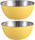 Stainless Steel Salad Bowls Set of 2, 1.27 Quart Mixing Bowls by AIYoo