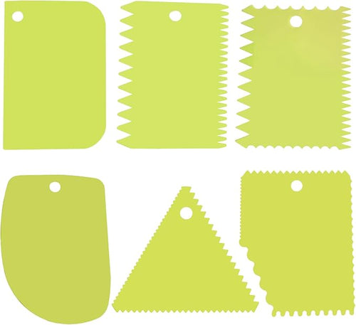 6pcs Cake Scraper Decorating Comb and Icing Smoother Reusable Bread Cream Pizza by YQBOOM