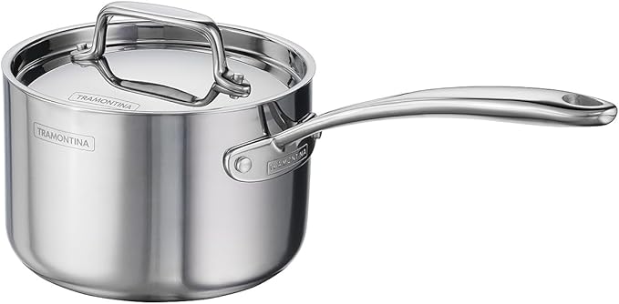 Tramontina Utsava Tri-Ply Clad Stainless Steel 2.2-Quart Sauce Pan