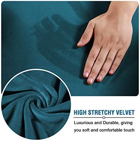 H.VERSAILTEX Velvet 4 Piece High Stretch Sofa Slipcover Cover Furniture - Image 5