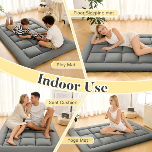 DOWNSTORIA Japanese Floor Mattress, 3 inch Foldable Futon Mattress Tatami Mat...