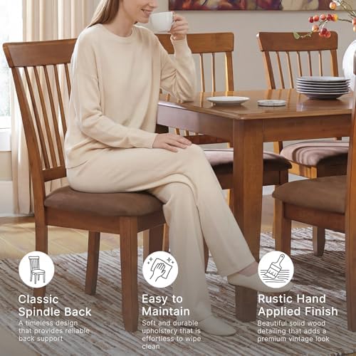 Signature Design by Ashley Berringer Wood Dining Chairs Set of 2, Brown