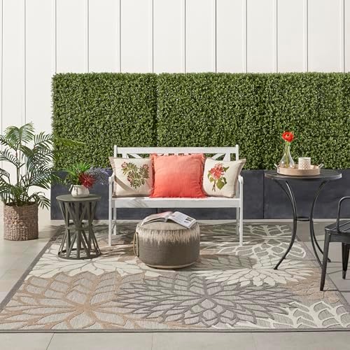 Nourison Home Aloha Natural 7' x 10' Area Rug - Easy Clean, Non Shedd...