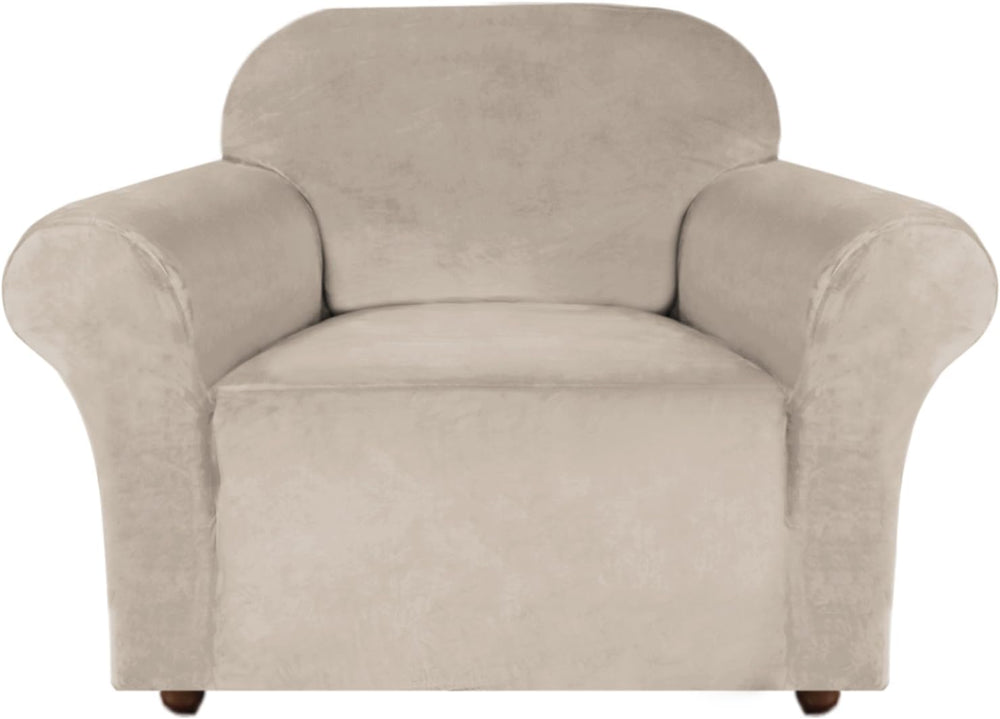 Turquoize Stretch Velvet Chair Cover Sofa Covers for Living Room Armchair Cov...