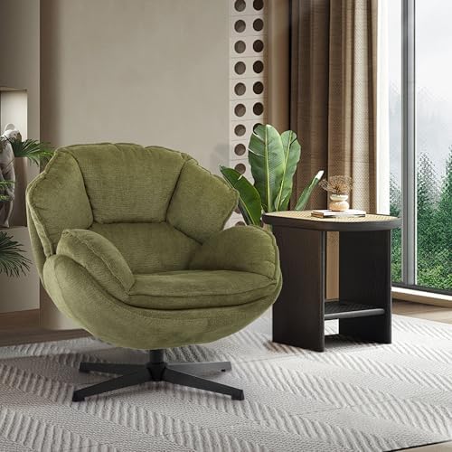 IWMH Swivel Accent Chair for Living Room,Comfy Lounge Chair with Metal Legs