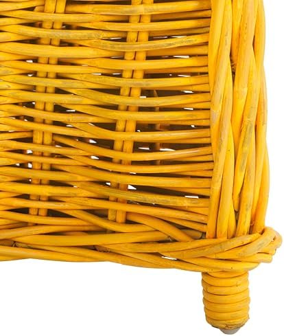 SAFAVIEH Callista Club Rattan Accent Chair, 24" Coastal Yellow SEA7001A