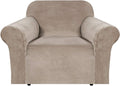 H.VERSAILTEX Stretch Velvet Armchair Cover Couch Covers 1 Cushion Chair by HVERSAILTEX