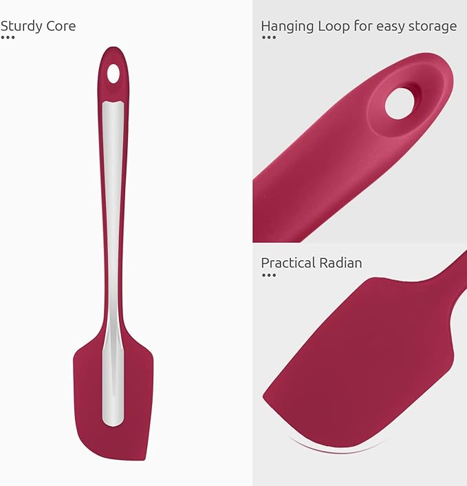 Heat Resistant Silicone Large Spatula: U-Taste 600ºF High Heat Flexible 11.38in - Image 6
