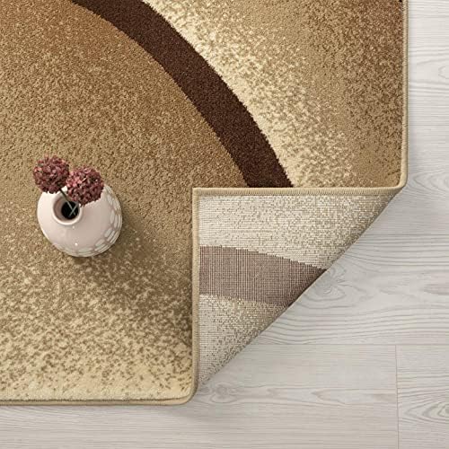 Luxe Weavers Geometric Abstract Area Rug Beige 6x9