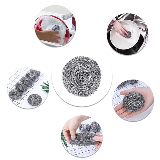 KTOJOY 6 Pack Stainless Steel Wool Scrubber, Scrubbing Scouring Pad, Steel Wool - Image 8