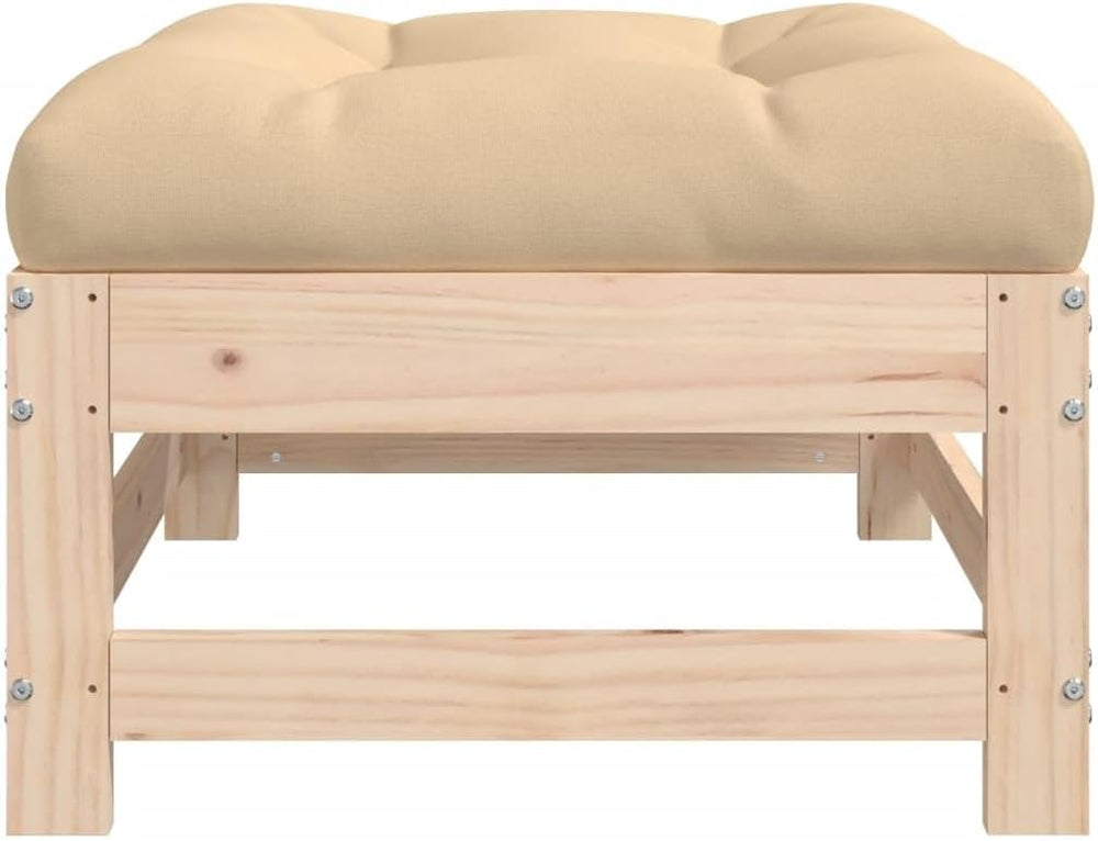 vidaXL Patio Furniture, Outdoor Ottoman Patio Footstool, Footrest Seat with C...