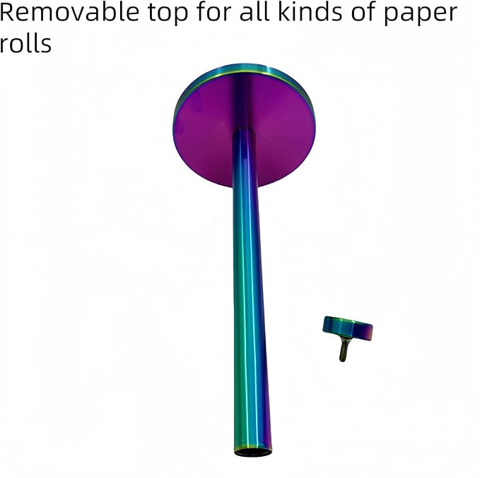 Stainless Steel Paper Towel Holder Countertop, Rainbow Kitchen Roll Holder Stand - Image 6