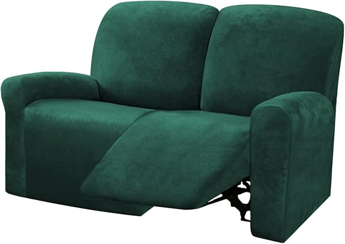 ULTICOR Reclining Love Seat Slipcover, 6-Piece Velvet Stretch Loveseat by ULTICOR