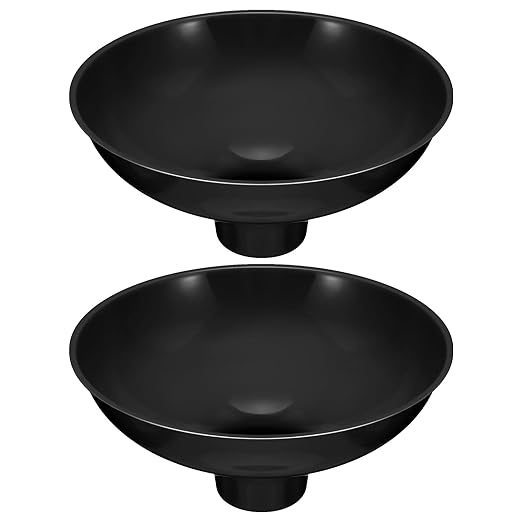 Vesici 2 Pack Extra Large Wide Mouth Funnel Black 2.5" x 10" Multi Purpose by Vesici